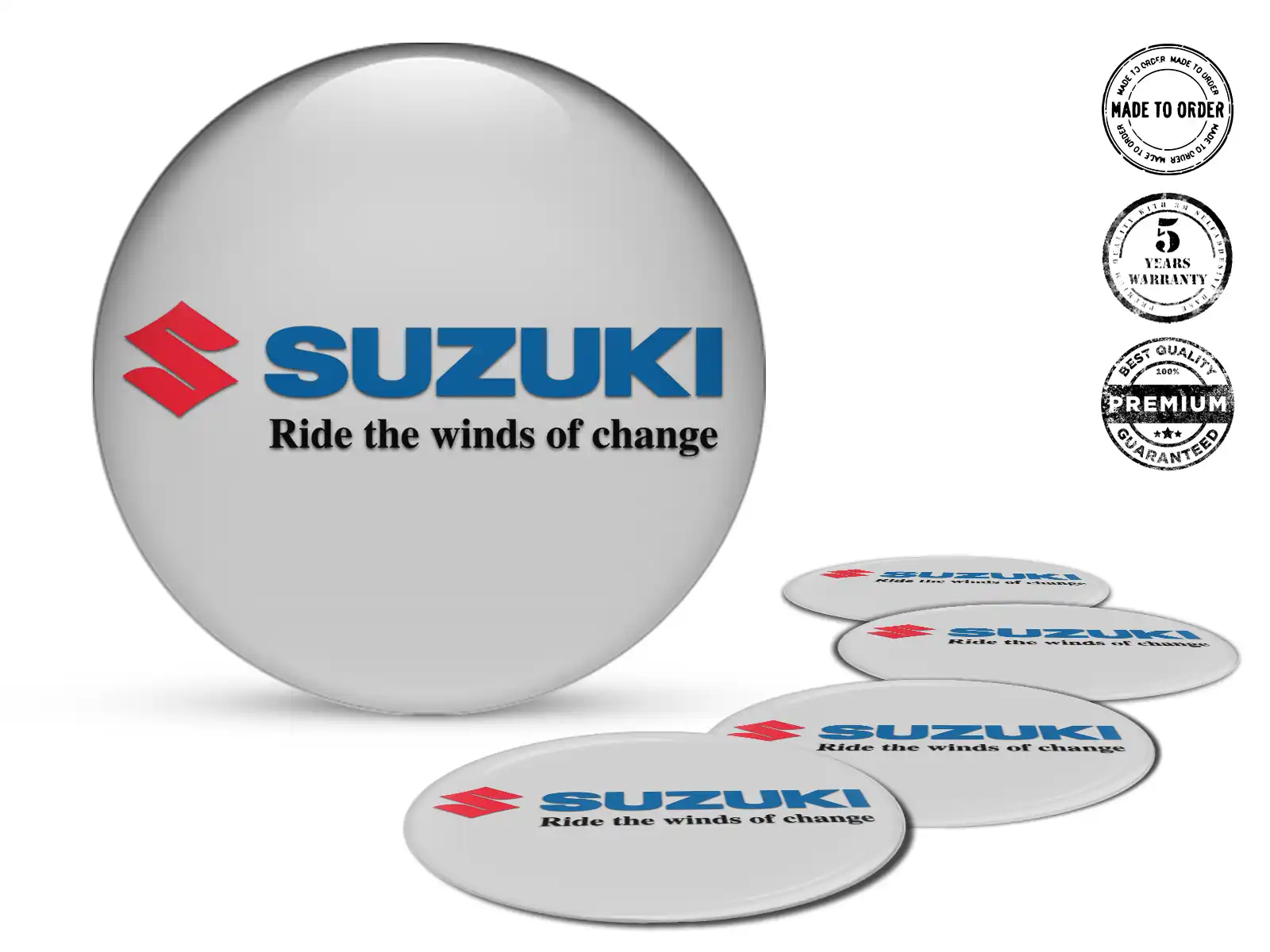 Suzuki Aufkleber auf Felgen Hochwertige Dome-Labels